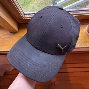 PUMA Unisex Adjustable Baseball running Cap Black hat men women size L / XL hats